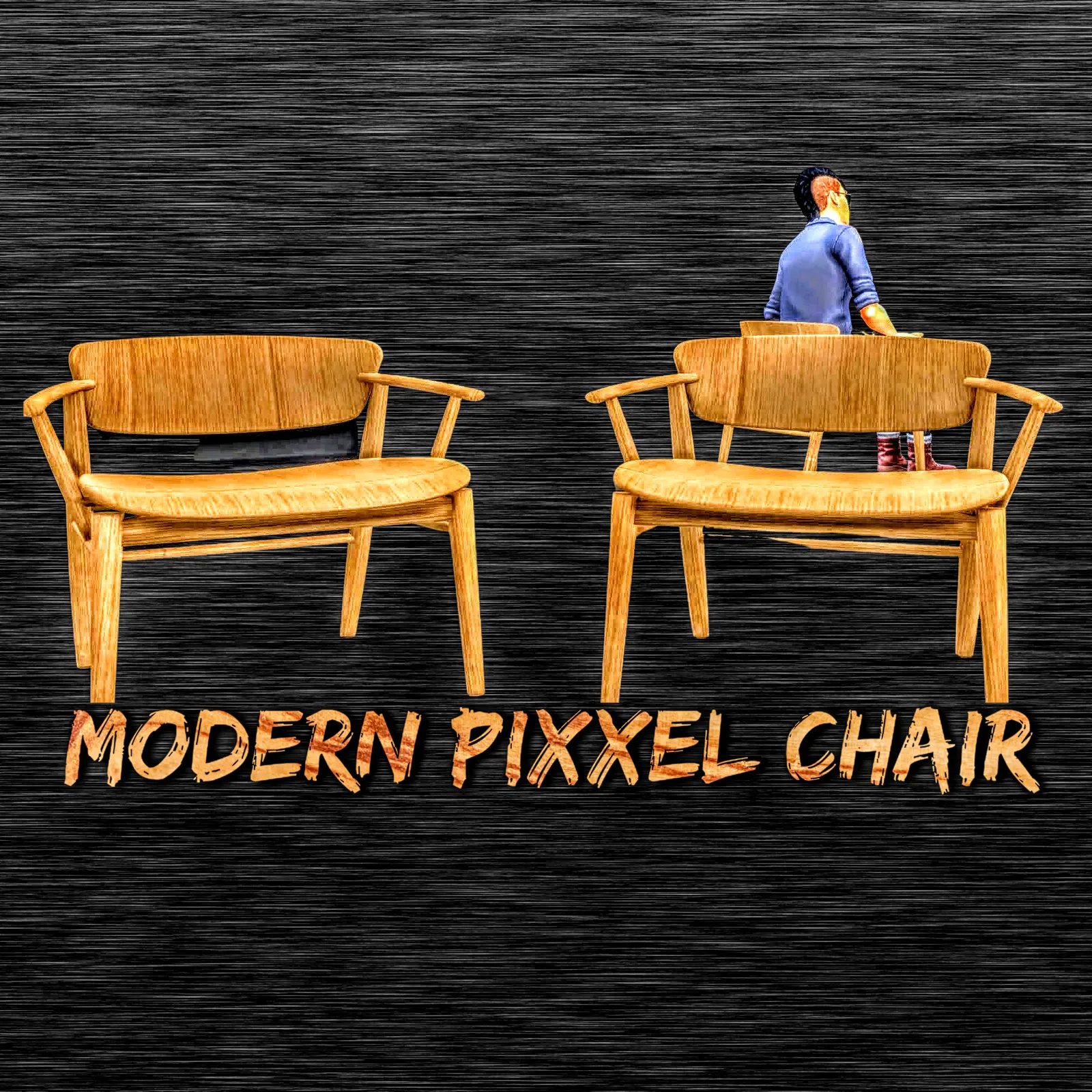 Modern Pixxel Wooden Chair